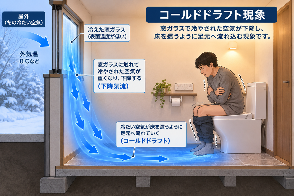 コールドドラフト現象の仕組み